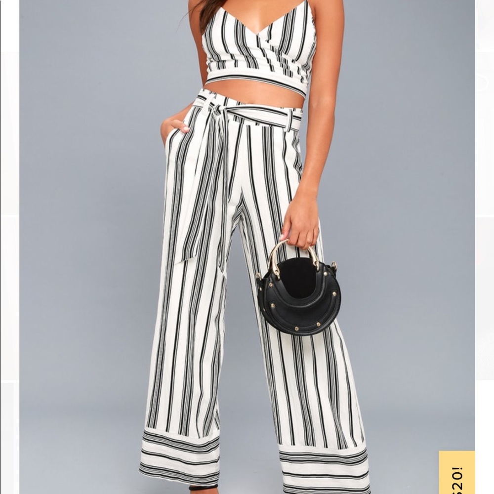 Two Piece White & Black Set